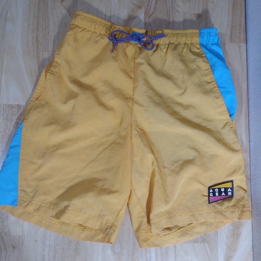 Vintage Nike Aqua Gear Neon Swim Shorts